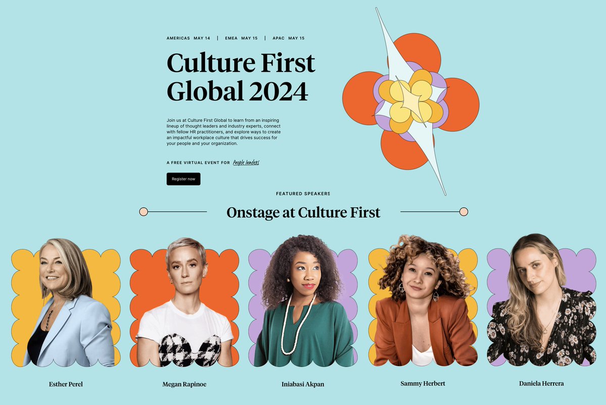 Our <a href="/SammyHerbert/">Sammy Herbert</a>  is speaking at <a href="/CultureAmp/">Culture Amp</a>'s global Culture First virtual conference! 👏 It's a stellar line up, you can register for free on: cultureamp.com/culture-first-…