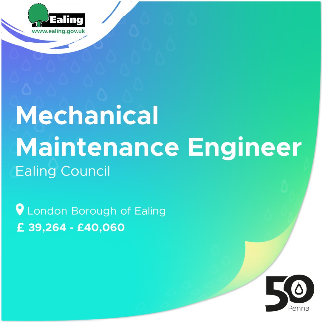 Interested in a Mechanical Maintenance career? 
Join <a href="/EalingCouncil/">Ealing Council</a> as Mechanical Maintenance Engineer &amp; ensure the safe &amp; efficient operation of assets across 130 buildings. 
If you're well-organised &amp; committed to delivering quality services, learn more: ealingpropertyservice.com/welcome/