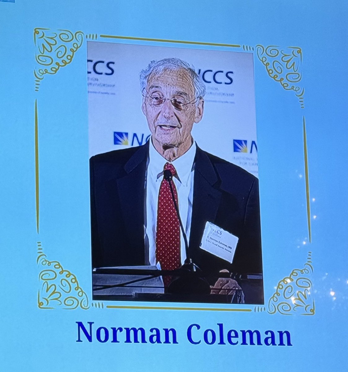 Moving tribute by @maryacoffey remembering Dr Norman Coleman from @theNCI at Joint Euro-American Forum on Cancer at @farmleighOPW this morning Recalls his friendship and leadership to the #radiationoncology community in #Ireland and across the 🌍 but most of all his kindness