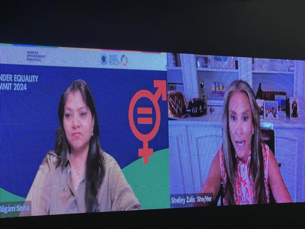 In the #Spotlight session at #GES2024 @vnigamsinha, @ReNewCorp interacts with @ShelleyZalis, @femalequotient, as she speaks '#GenderEquality is not just a female issue & it requires all of us to be a part. We need allies & not attach leadership roles to gender'

#Act4GenderImpact