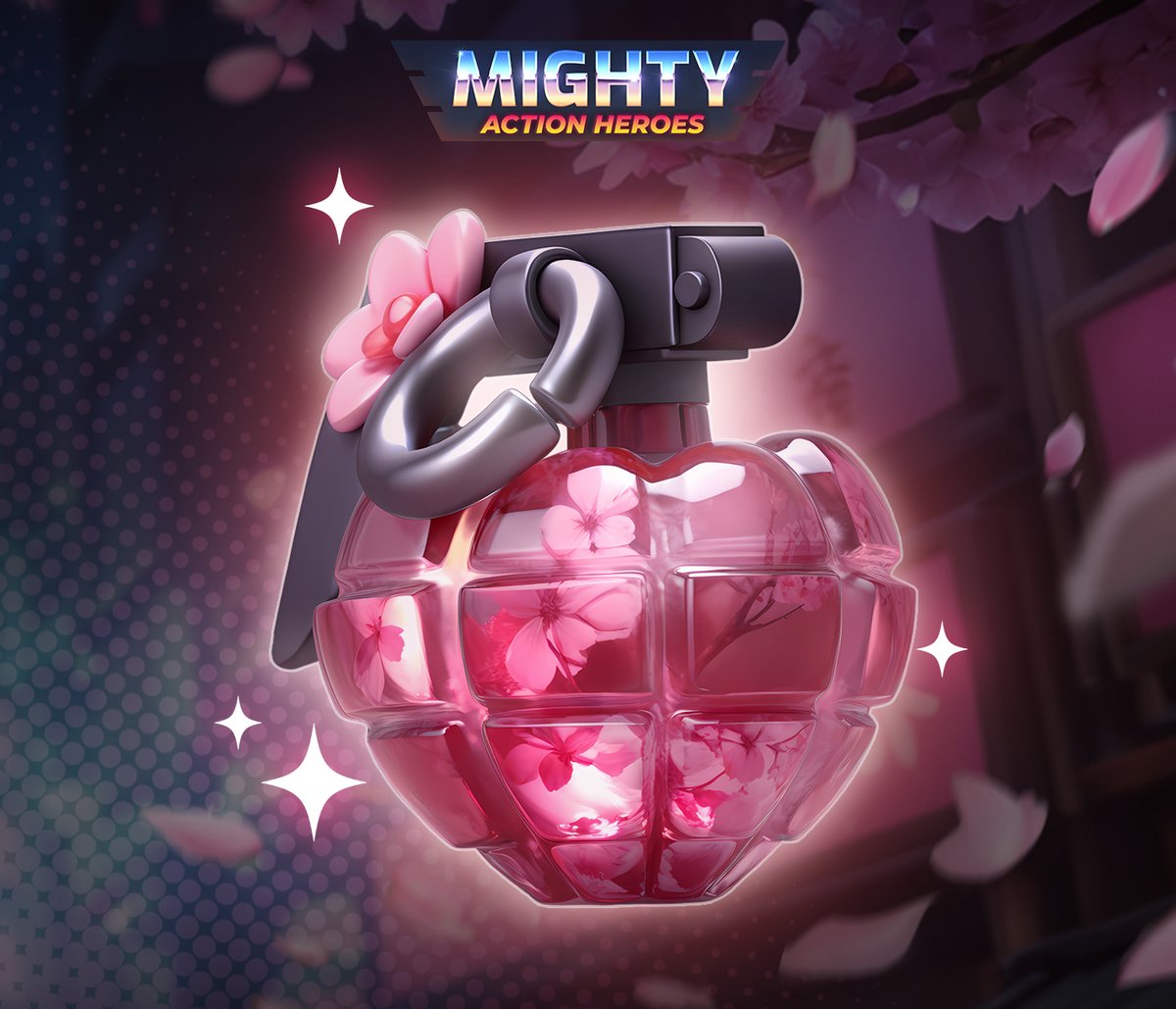 PlayMightyHero's tweet photo. Unleash flower power with this Season's exclusive Grenade, Cherry Bomb! 💣🌸 https://t.co/4tAuisO1Ue
