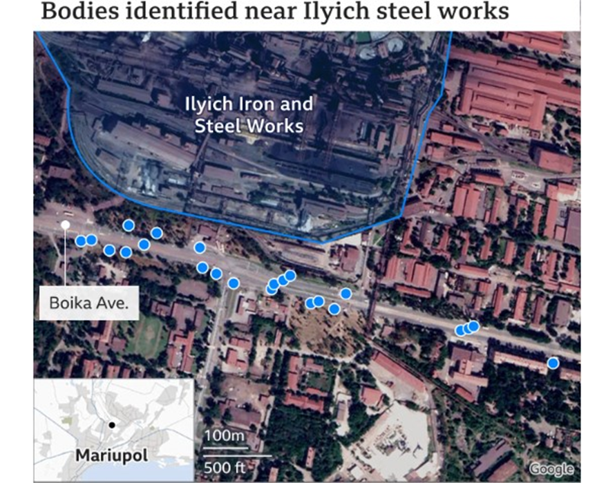 In 2023, Rango was producing propaganda around Mariupol, and accidentally showed bodies lying on the streets of the city. Naturally, this caught the interest of Ukrainian officials, who downloaded the report as potential evidence for Russian war crimes. Oops! 14/19