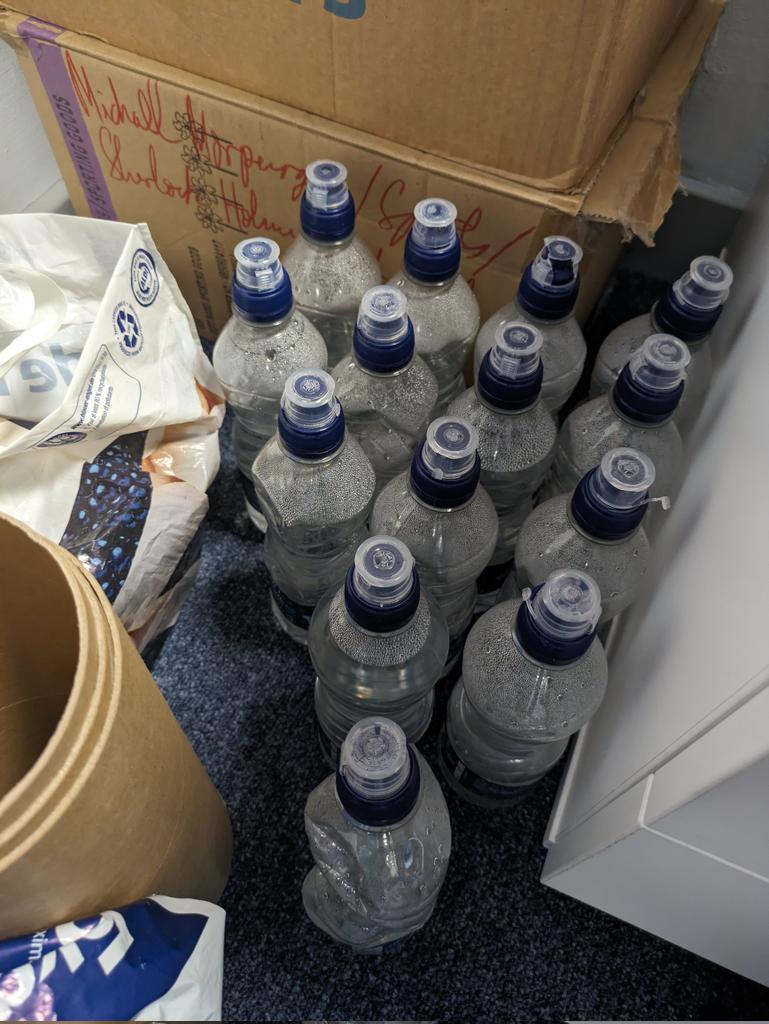 Turning forgotten half-full water bottles in the library into a chance to nurture our plants! Let's make every drop count and cherish our precious resources. 💧🌿 #Waterisprecious #GreenLibraries #EcoFriendly