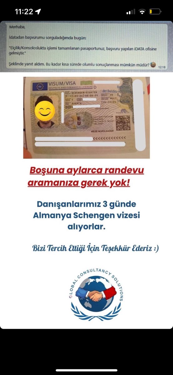 csglobal_1's tweet photo. Almanya 3 günde sonuçlanan vize başvurusu 😊

#CSGlobal #vizedanışmanlık #keşfetedüş #keşfetteyizzz #keşfett #keşfetbeniöneçıkar #kesfetteyiz #Almanya #almanyavize https://t.co/3glKrqfhLF