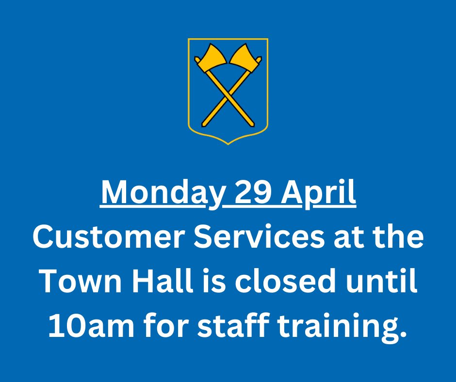 Reminder that our Customer Services Department is closed until 10am today. Our Family Room and other facilities will be open as normal: