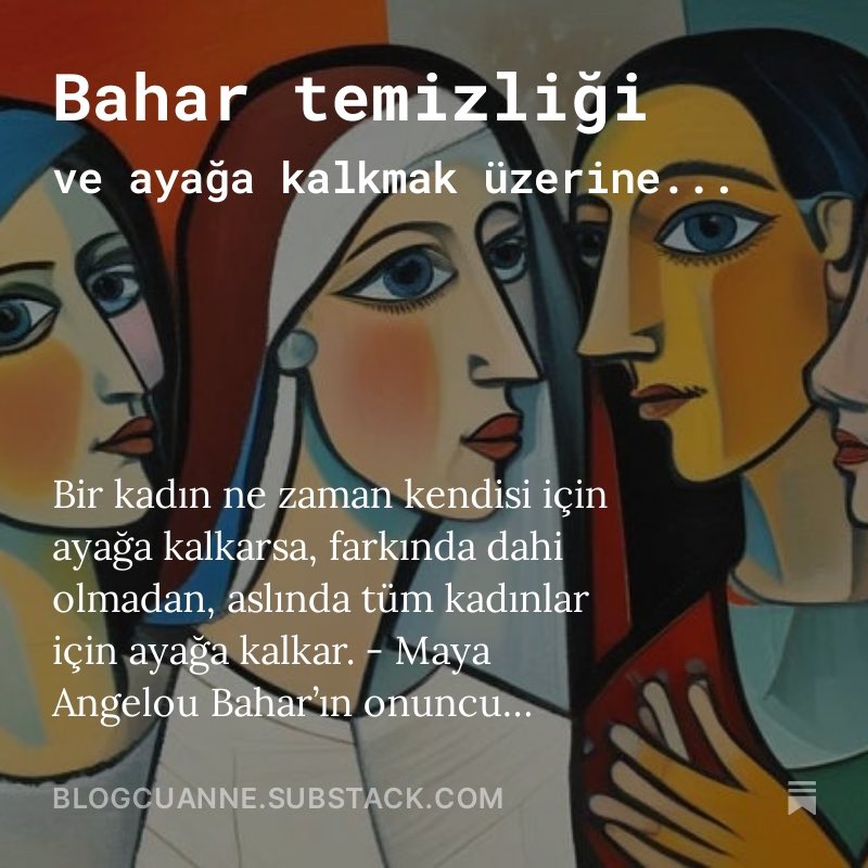 Bahar’ın onuncu bölümünün son on dakikasını kaç kez seyrettim; bilmiyorum. Bütün kusursuz ayrıntıların yanı sıra başka bir şey var o sahnede: “Bir kadın ne zaman kendisi için ayağa kalkarsa, farkında dahi olmadan, aslında tüm kadınlar için ayağa kalkar.” open.substack.com/pub/blogcuanne…