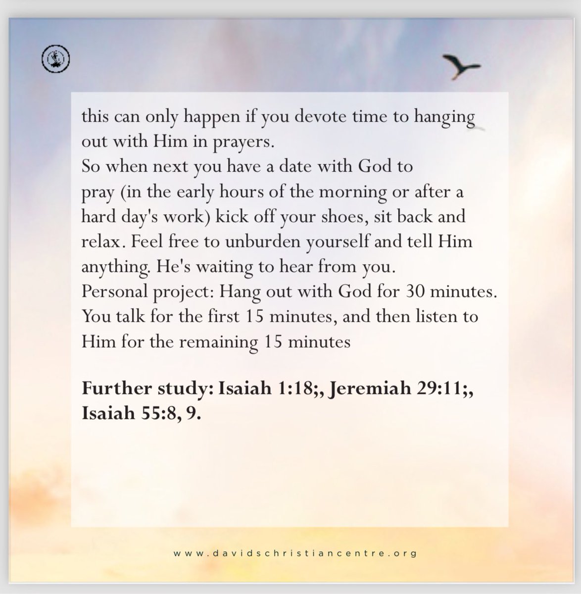 dcclagos's tweet photo. It’s Day 38 of “90 Days With Jesus!” Topic - HANGING OUT WITH GOD 2

Our anchor scripture is from Mark 3:4 (KJV)

You’ll be blessed by this teaching.

You can view full video on our YouTube and subscribe to the channel- https://t.co/d91joO6OGj

#90DaysWithJesus https://t.co/eymMaCU0DJ