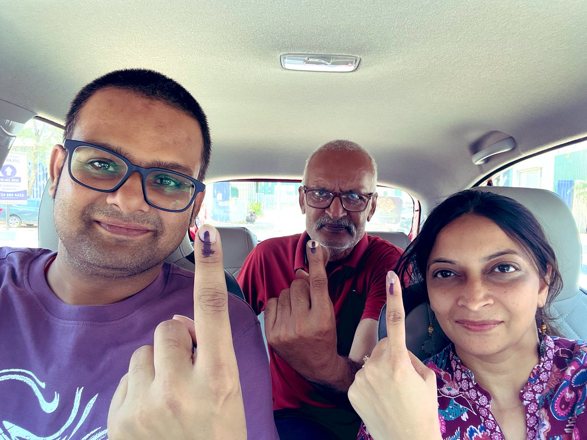 Wandering_Saint's tweet photo. We did our part #Election2024 #Bengaluru #Vote #GoCastYourVote https://t.co/jjBsJosJ42