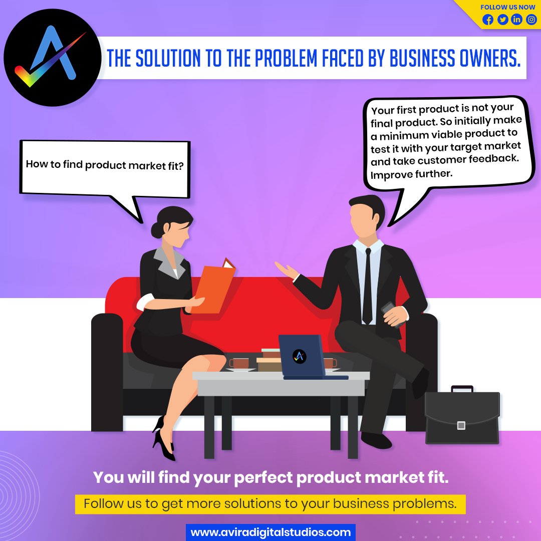 Don't settle for your first product; it's just the beginning! Follow us for more business solutions. #ProductMarketFit #MVP #CustomerFeedback #BusinessSolutions #IterateAndImprove #EntrepreneurLife #StartupTips #GrowthMindset #MarketResearch #TargetAudience #BusinessGrowth