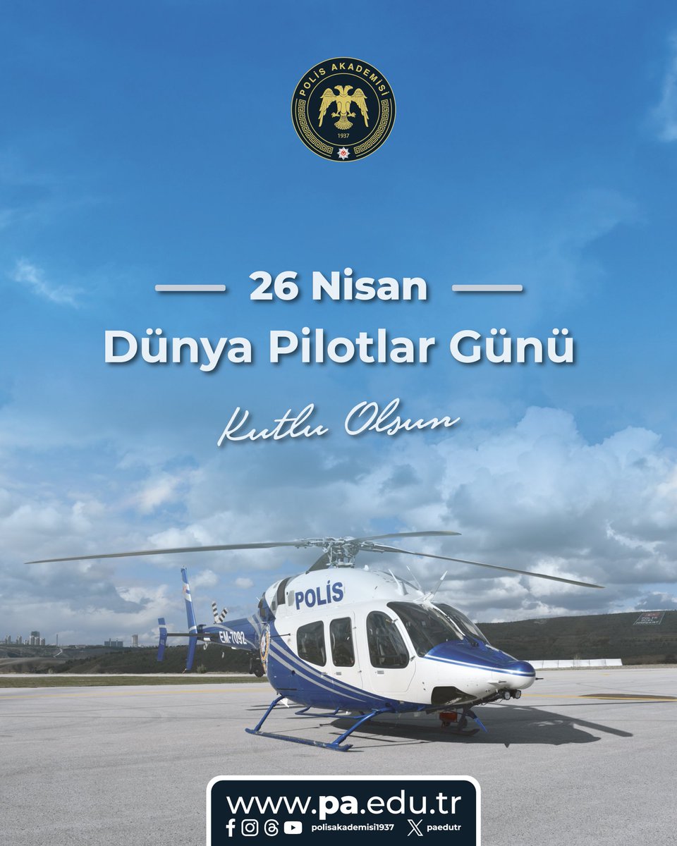 26 Nisan Dünya Pilotlar Günü kutlu olsun! 🇹🇷🚁🛩 #DünyaPilotlarGünü