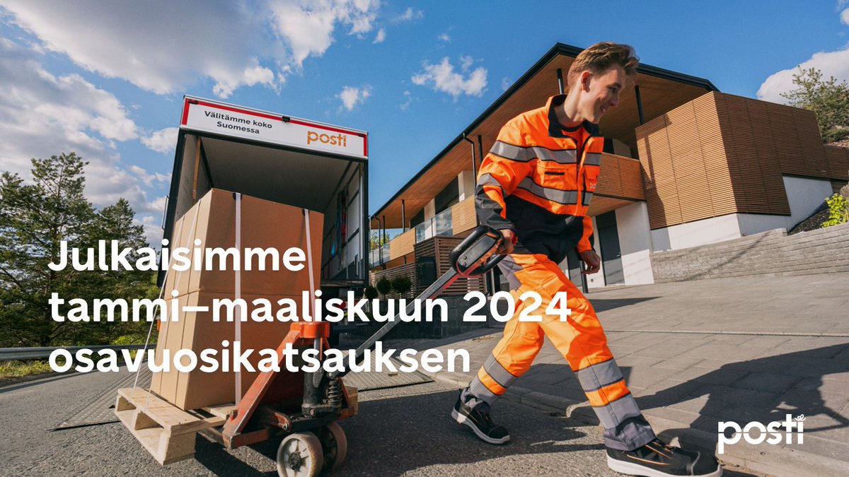 Julkaisimme @Postigroup Q1 2024 osavuosikatsauksen tänään. Kannattavuutemme oli vahva ensimmäisellä vuosineljänneksellä erinomaisen operatiivisen toiminnan ansiosta. Lue lisää: posti.com/media/talousuu… 
#Posti #Tulos #Osavuosikatsaus #Q1