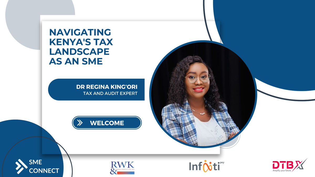 Happening Now! Dive deep into Navigating Kenya's TAX Landscape specifically designed for SMEs. 

Join here - us06web.zoom.us/webinar/regist…

#SMEconnect #KenyanTax #TaxRelief #KRACompliance #SMEEmpowerment