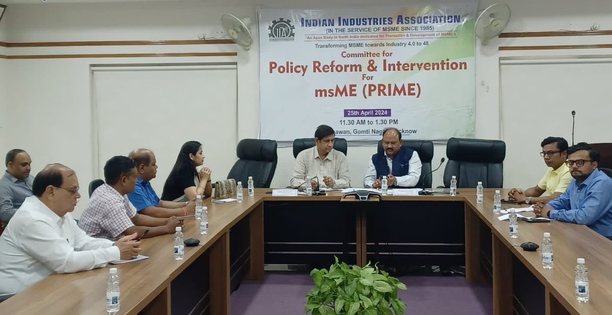 25 April 2024- As President of @iiaonline I hold the first meeting of the 'Policy Reform & Intervention for MSME - PRIME' committee at IIA Bhawan, Lucknow.
@minmsme
@MyGovIndia
@upgovt
#indianindustriesassociation #msmeindia #msmes #MSME #womenentrepreneurs #export