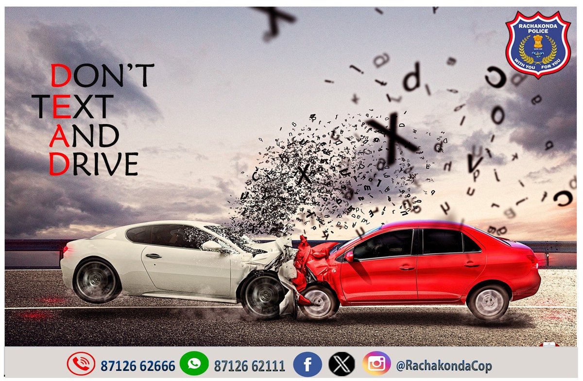 Please Don't Text & Drive
📵🚗🏍️

#RoadSafety 
#DriveSafe 
#FollowTrafficRules🚦