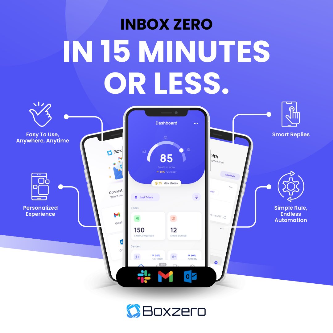 BoxzeroApp's tweet photo. Breaking Boundaries: Unifying Communication for the Next Era of Productivity.

Boxzero is born out of this vision. A vision where you are no longer the servant of your inboxes and chat apps, but their master. https://t.co/c3DYAYcHXz