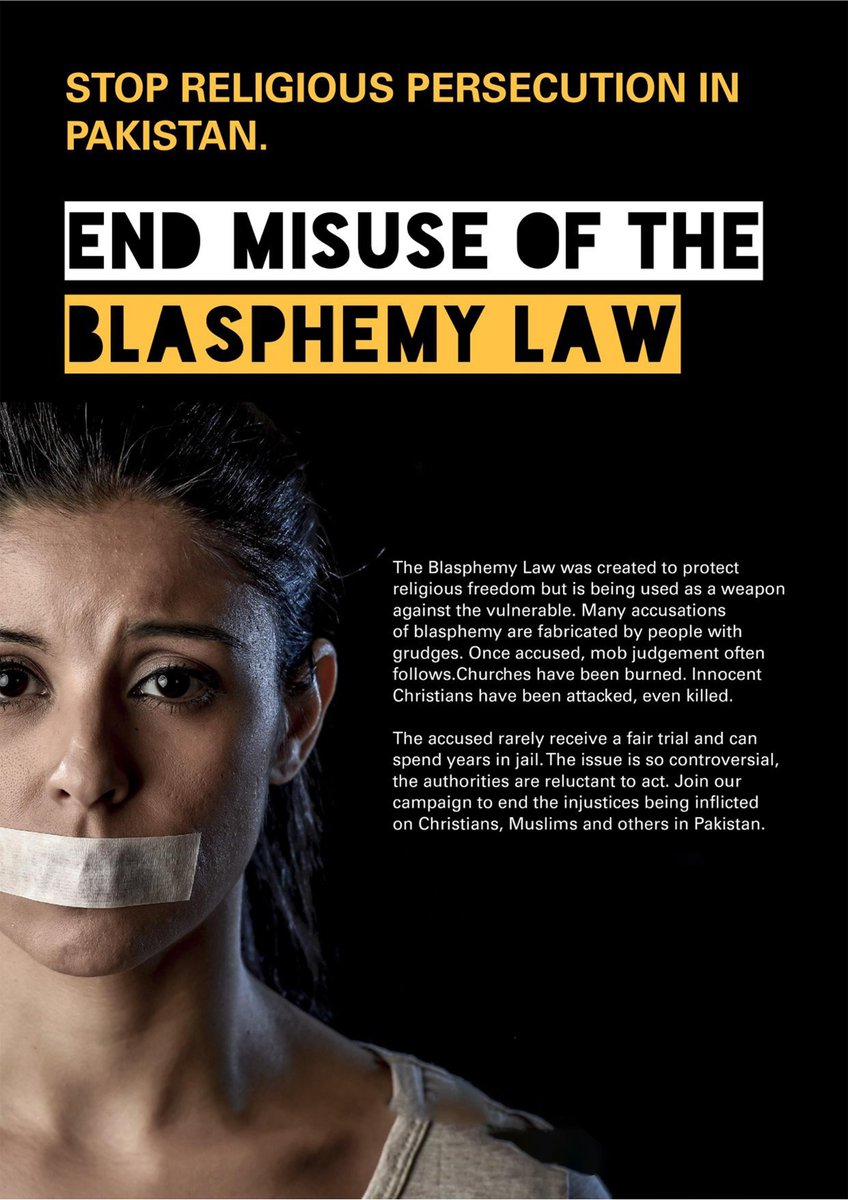 #Blasphemy laws in Pakistan were intended to protect religious sentiments, but they have become weapons of #oppression, suppressing voices and curtailing #freedom. Blasphemy laws should never be a tool of oppression. #PakistanAgainstMinorities  @UN_HRC