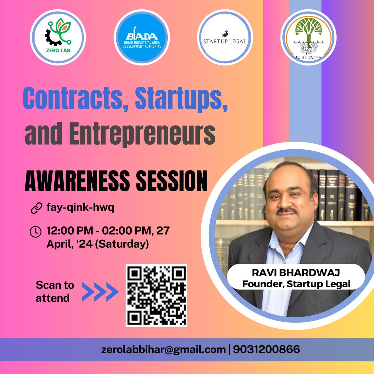zerolabbihar's tweet photo. Calling all Startups, MSMEs and Entrepreneurs!

Effective contracts are the cornerstone of any business. A well drafted contract safeguards interests, ensure clarity with business partners. 

𝗟𝗶𝗻𝗸 𝘁𝗼 𝗮𝘁𝘁𝗲𝗻𝗱: https://t.co/plASV9A3mL https://t.co/VkwxYUexcZ