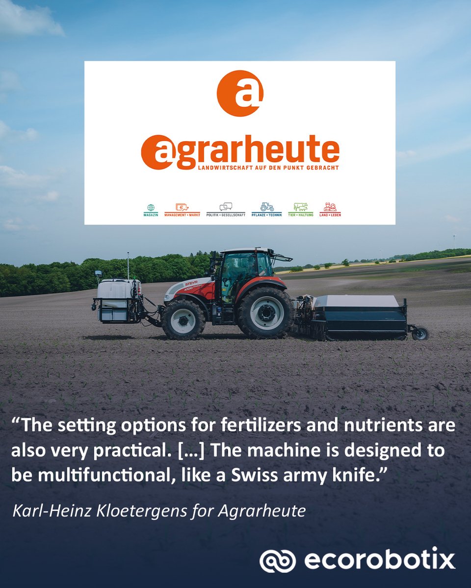💡 Our #ARA has been tested by Bliesheimer Agricultural Cooperative in Rhineland, Germany. 🇩🇪 @agrarheute_com highlights our versatility in diverse weather conditions and ability to save 65% to 90% pesticides. 😍 📰 eu1.hubs.ly/H08PBgh0 #PrecisionFarming #CropProtection