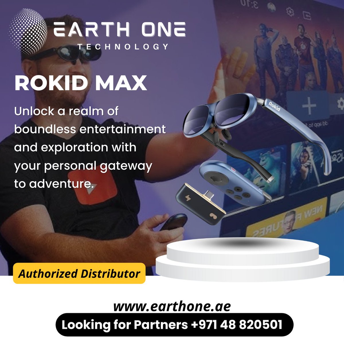 #earthone Rokid Max AR glasses

smpl.is/8oxt5

#earthonedubai #smarttech #dubaitech #earthonetec #earthonetech #gcc #arglasses #rokidmax #rokidmaxglasses #rokidglasses