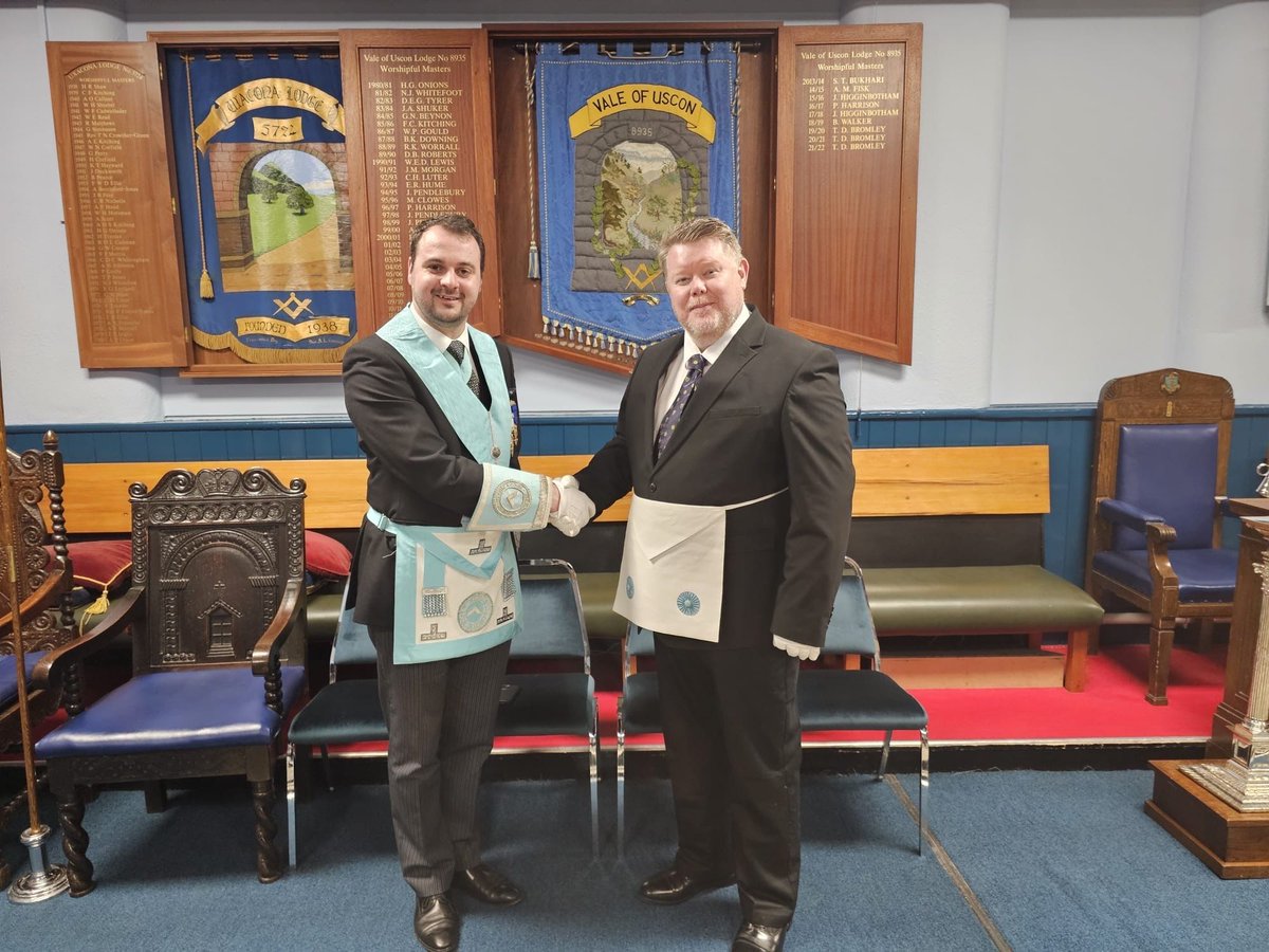Congratulations to Jake who was recently passed to the 2nd degree at the Vale of Uscon Lodge, No, 8935 #Freemasons #Freemasonry