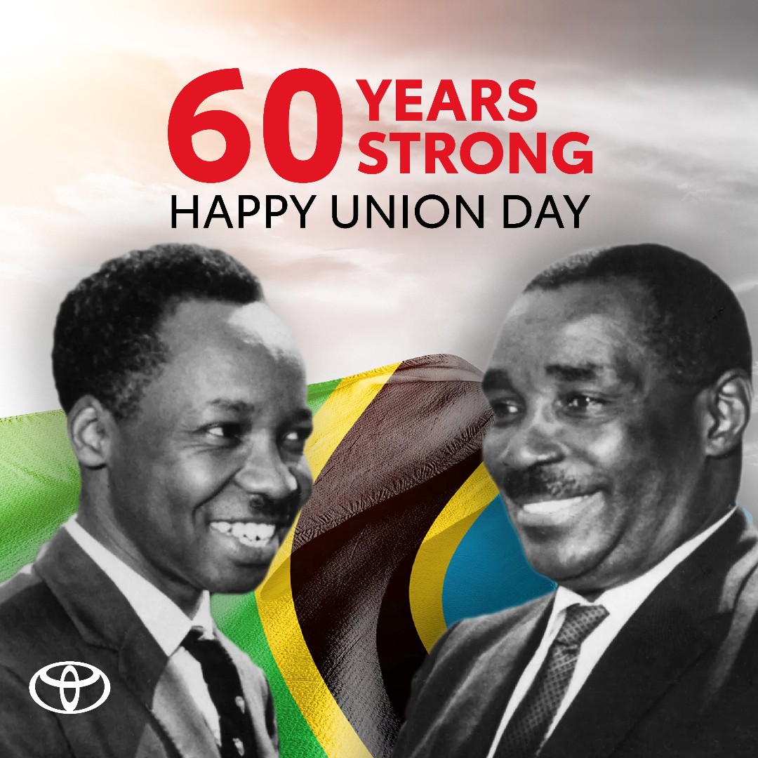 Celebrating 60 incredible years together. Happy Union Day to our Toyota family!​

#UnionDay #ToyotaTanzaniaFamily #TogetherStronger #Tanzania