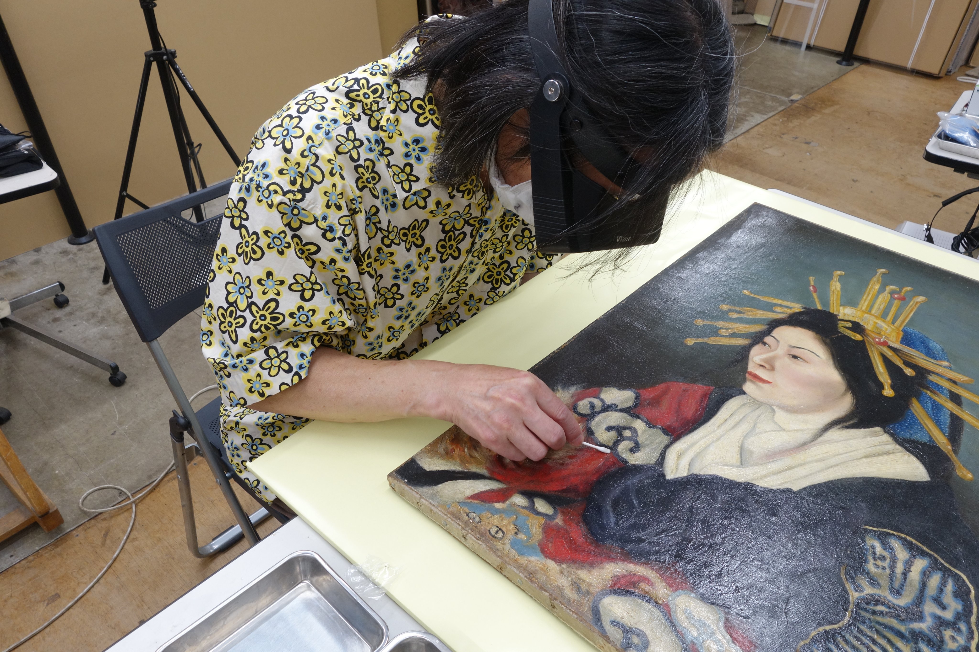高橋　由一、花魁図、希少な額装用画集画、状態良好 高橋 由一、花魁図、希少な額装用画集画、状態良好