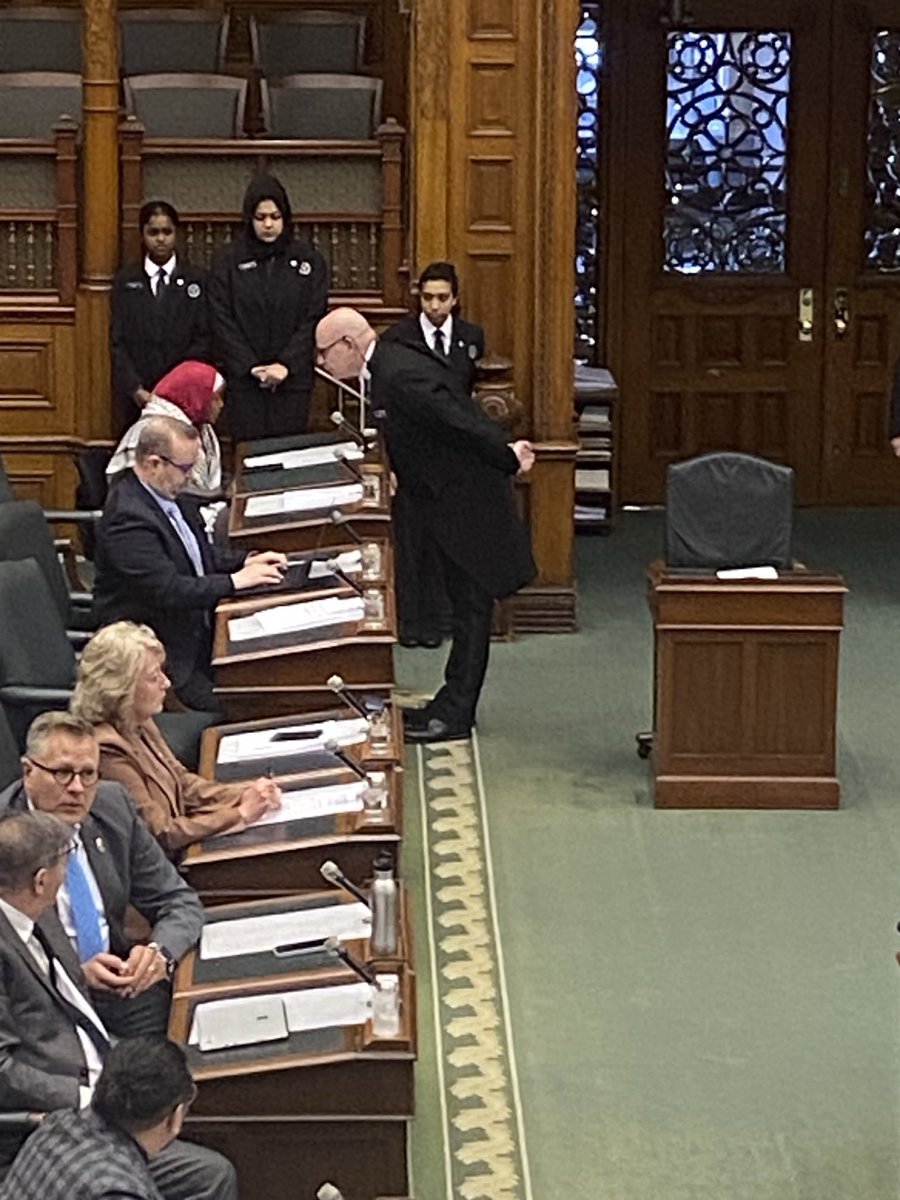 This is 2024 in Ontario, Canada.

'Sarah Jama...you must leave the chamber,' ordered Ontario Legislature Speaker Ted Arnott because she was wearing the keffiyeh, which the Speaker had arbitrarily banned as political.

Imagine being political in a Legislature! The audacity!

What…