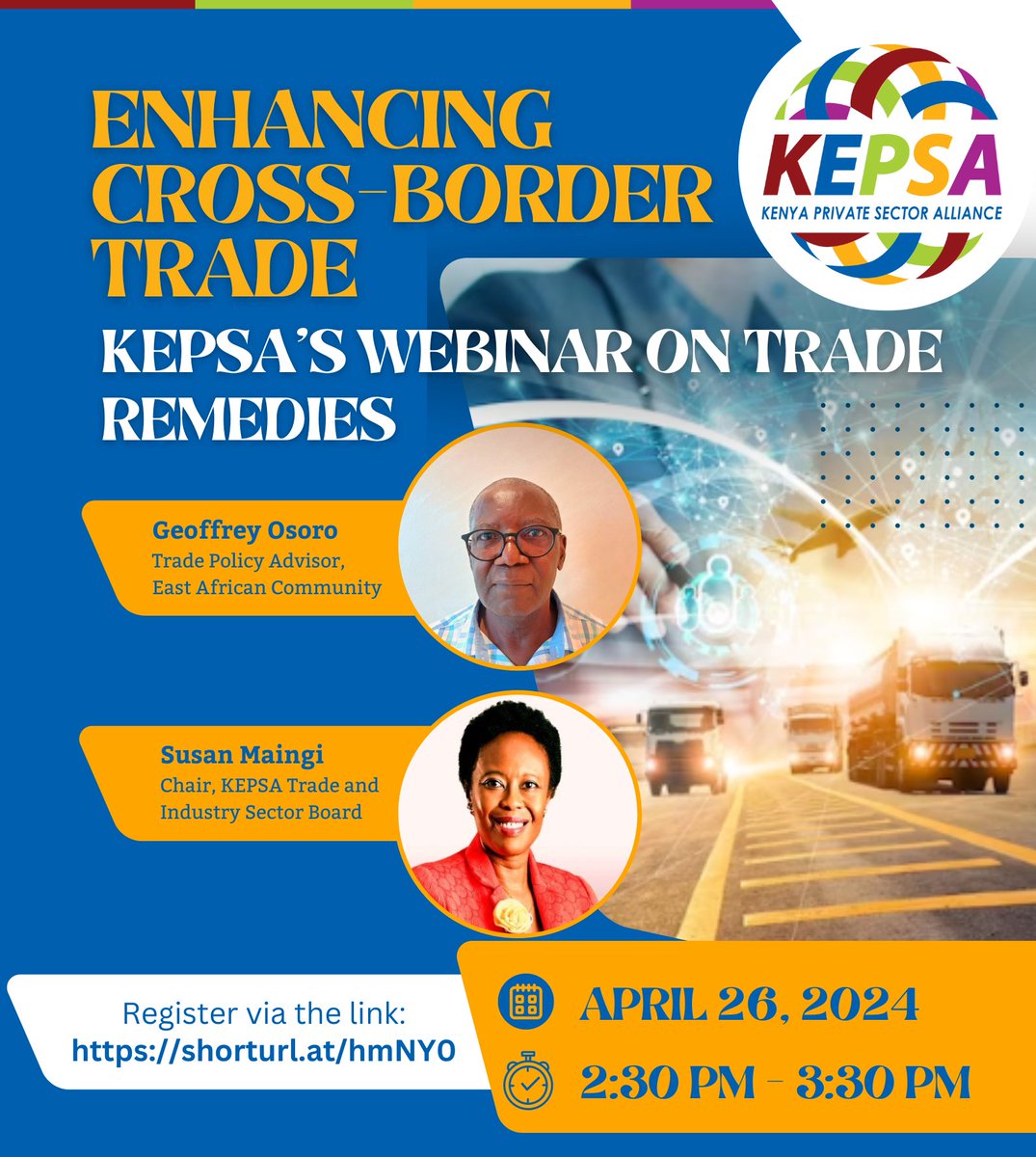 Join us this afternoon starting 🕑2:30PM and learn from seasoned professionals about trade remedies, #WTO commitments, regional protocols and their implications for your business. Register Now: shorturl.at/hmNY0