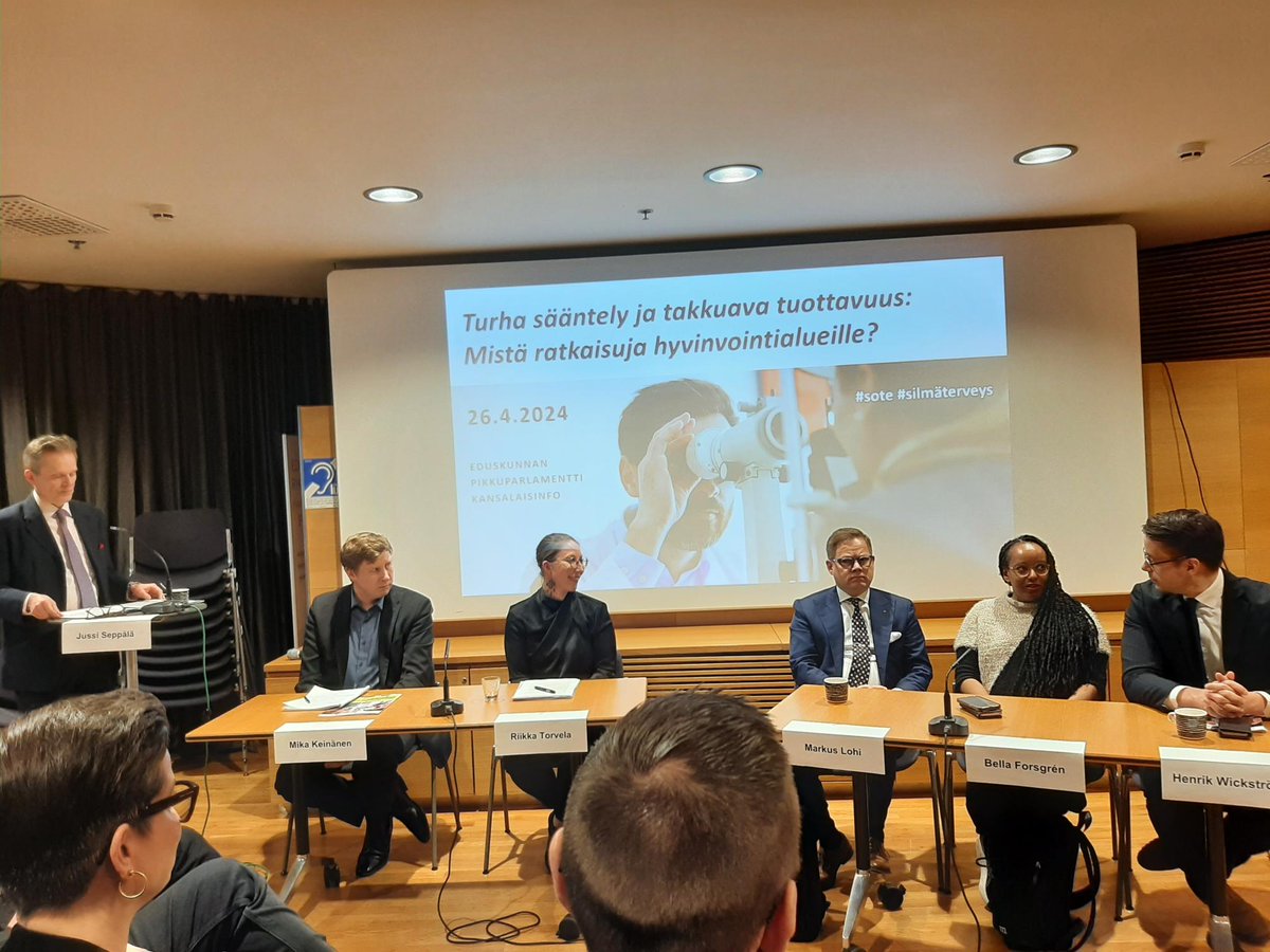 Näe ry (@naetoimiala) on Twitter photo "Olen erittäin iloinen, että ala löytää itse hyviä ratkaisuja", kehuu kansanedustaja <a href="/BellaForsgren/">Bella Forsgrén</a>.
Aikataulu on hänen mukaan hallituksen päätös. "En näe mitään ongelmaa, että tämä päätettäisiin erillisesti", Forsgrén kertoo. #sote #silmäterveys #politiikka #hallitus "Olen erittäin iloinen, että ala löytää itse hyviä ratkaisuja", kehuu kansanedustaja <a href="/BellaForsgren/">Bella Forsgrén</a>.
Aikataulu on hänen mukaan hallituksen päätös. "En näe mitään ongelmaa, että tämä päätettäisiin erillisesti", Forsgrén kertoo. #sote #silmäterveys #politiikka #hallitus