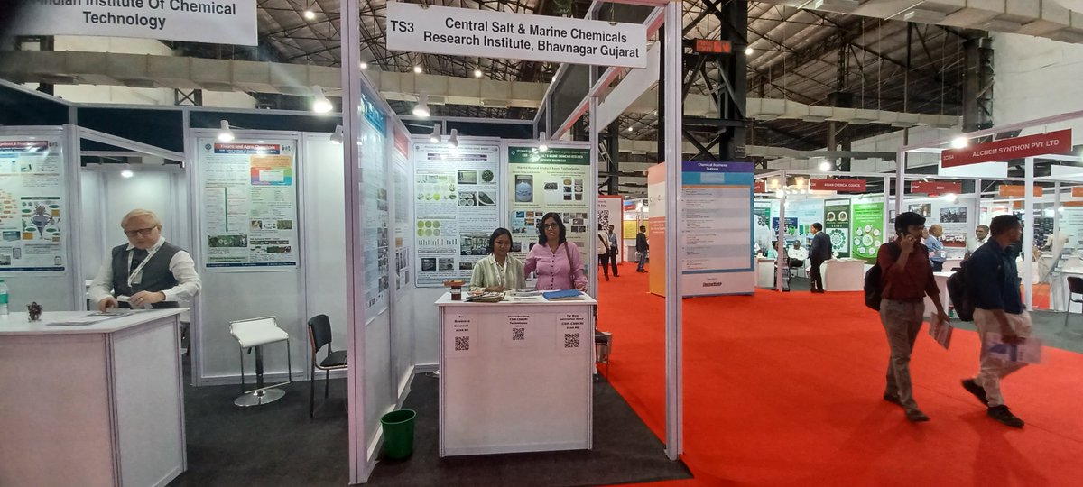 CSIR-CSMCRI participated in ChemExpo India 2024, held at the Bombay Exhibition Centre, Mumbai during 24-25 April 2024 & showcased technology related to Salt & Marine Chemicals, water desalination, Seaweed cultivation, downstream processing & Natural products @CSIR_IND