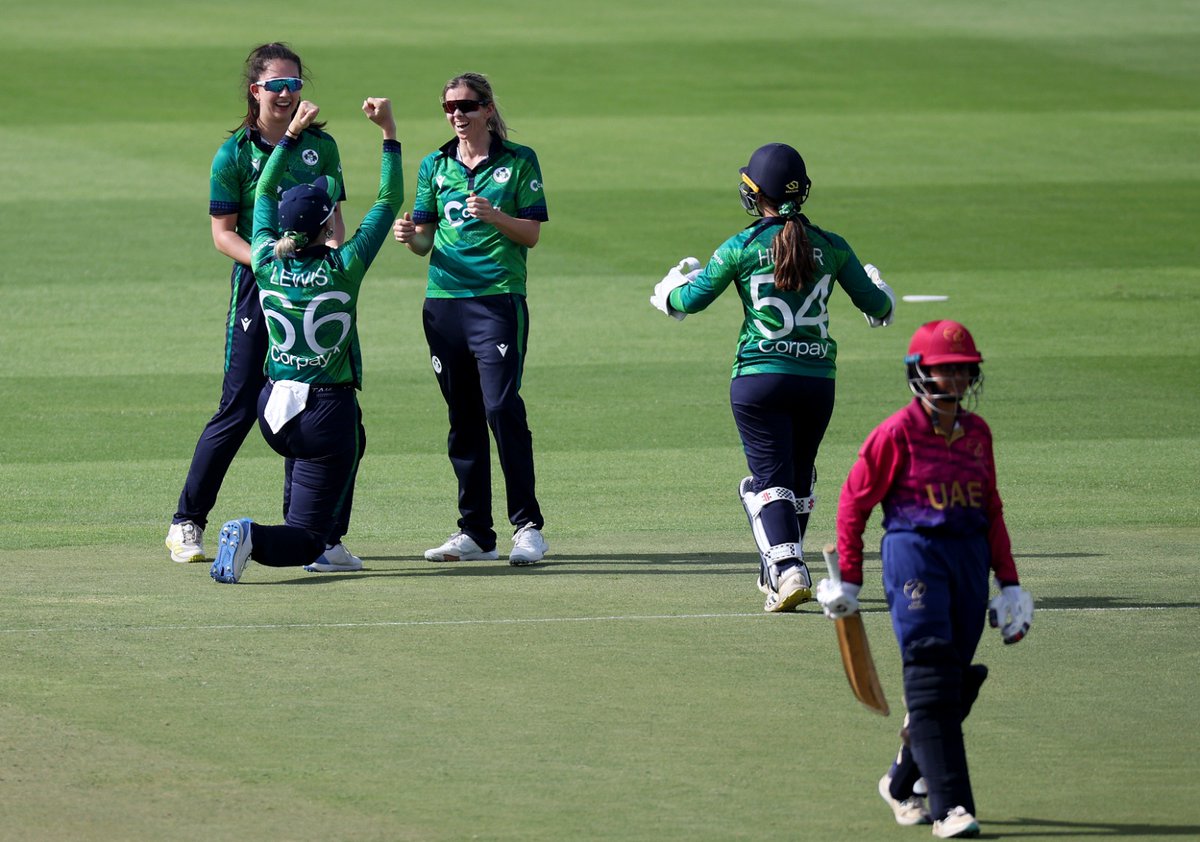 Congratulations to Ireland’s Women’s Cricket Team on their win against the UAE at the Twenty20 World Cup qualifier in Abu Dhabi. What a start to their campaign to qualify for September's T20 World Cup! 👏☘️🏏@cricketireland @IrishWomensCric #BackingGreen