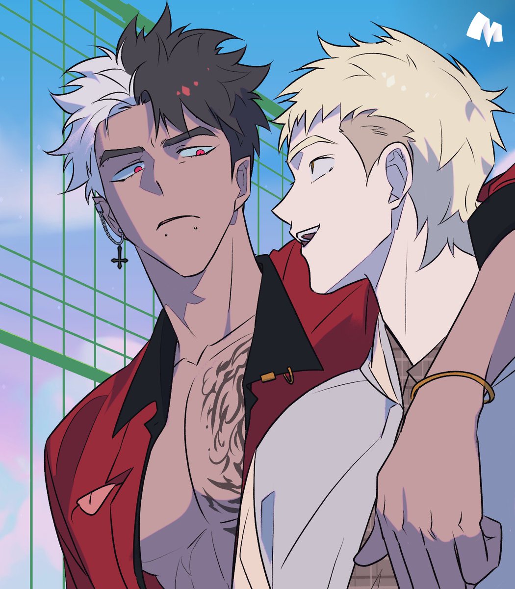 mantaofficial__'s tweet photo. Caught between two charming fellows?! But, wait, are they even human in the first place...? 😭💔 

Find out what the HELL they are in < Dealing with Demons > on Manta!
😈: https://t.co/tHtLo1prLt

#MantaComics #DealingwithDemons #Manhwarecommendations https://t.co/sYKXUjIVST