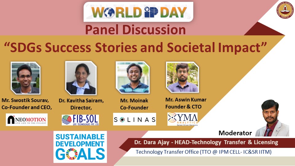 @iitmadras #tto commemorates this year’s #worldipday theme: “IP & SDGs - Building our common future with innovation and creativity” with an event at TT Jagannathan Auditorium from 11:30 AM - 01:00 PM #WorldIPDay #IITM #Innovation Watch the event live: youtube.com/watch?v=nOYqlp…