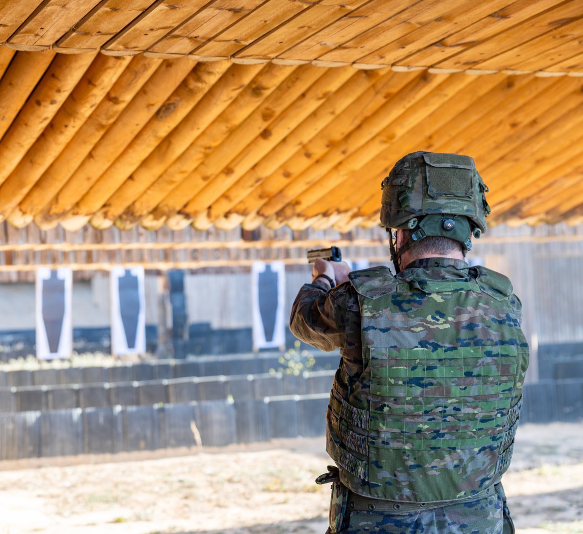 #Picoftheweek pistol shooting training at the HQ NRDC-ESP
#Weareready #WeAreNATO