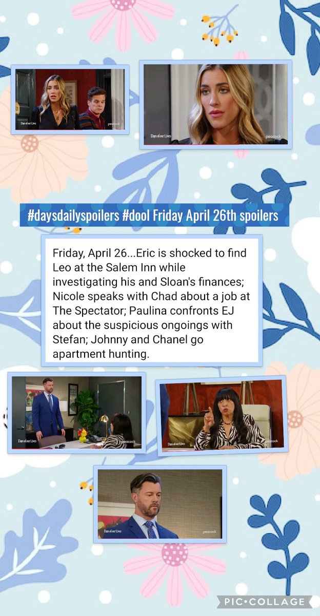 #daysdailyspoilers #dool Friday April 26th spoilers 
@LindaS4810 @Lisa74033050 @LizPierce75 @pmekame @rthewescomcast1 @UltraHottie2000 @DanaBro95031407 @CarlaJShepherd1 @che94552 @ChrisBedell @Americareform @kigger14 @Bunnies798Acorn @porsha_whitmore @robwade91225