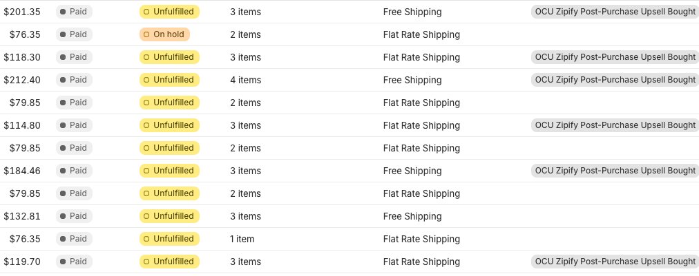 Aux US les coûts d'acquisition sont plus élevés qu'en France, si vous n'avez pas un gros panier moyen et des grosses marges, vous réussirez jamais. 🇺🇸

Voilà quelques commandes d'hier sur mon shop US, produit cher avec une grosse marge + Zipify avec des upsells qui convertissent