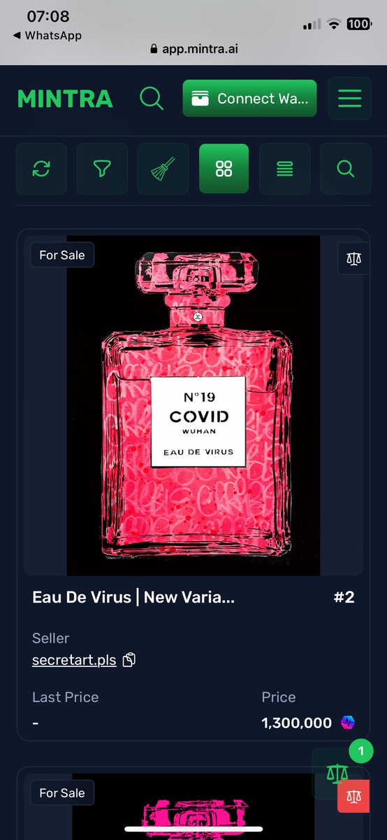 Check out Eau De Virus | New Variant NFT on Mintra! 🔥 <a href="/MintraAI/">Mintra</a>

app.mintra.ai/collection/0x1…