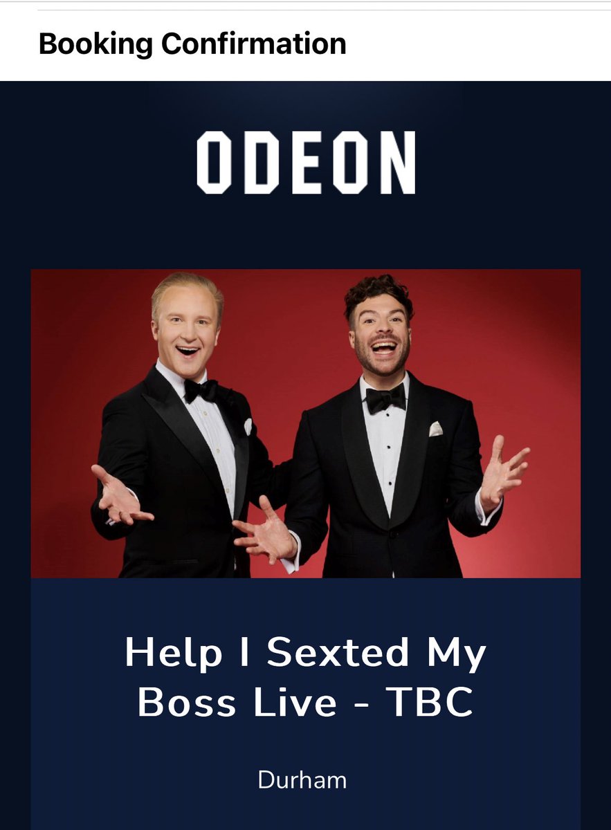 Be rude not to… cinema tickets booked to see the lads 🩷🩷 think some G&Ds will have to be brought to the screening @sextedmyboss @jordannorth1 @williamhanson