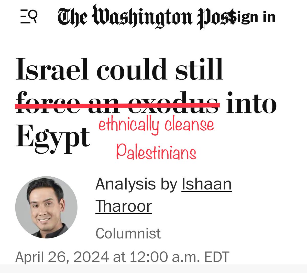 it’s called ethnic cleansing not an exodus