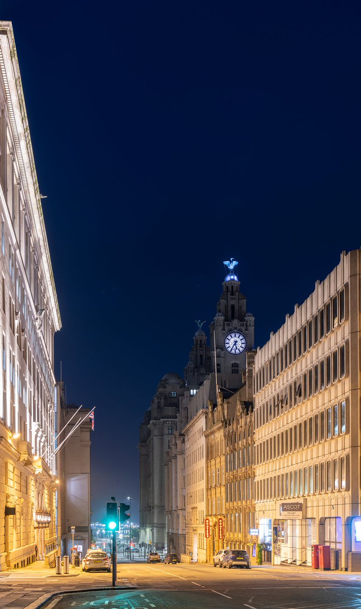 Water Street, Liverpool at dawn.