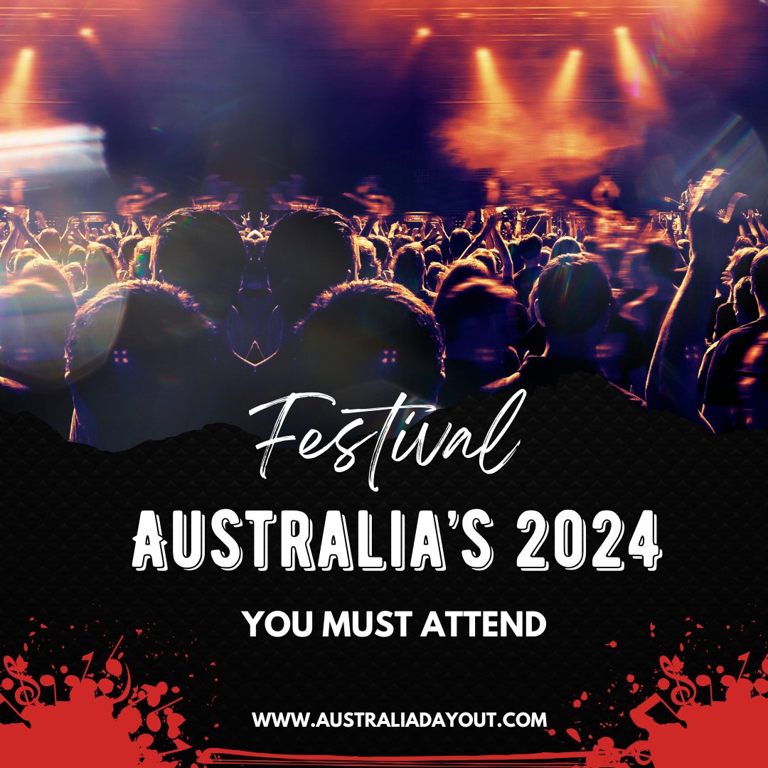 australiadayout's tweet photo. Ultimate festival experience! Dive into 2024's top-rated festivals across Australia, where music, art, culture, and fun collide. 🎉🎶✨ #FestivalFrenzy #MustAttend .
.
.
.
#TrendingNow #PopularPicks #InstaFaves #HotTopics #ViralVibes #Buzzworthy #CurrentObsessions #SocialTrends https://t.co/kvBOVWP2cm