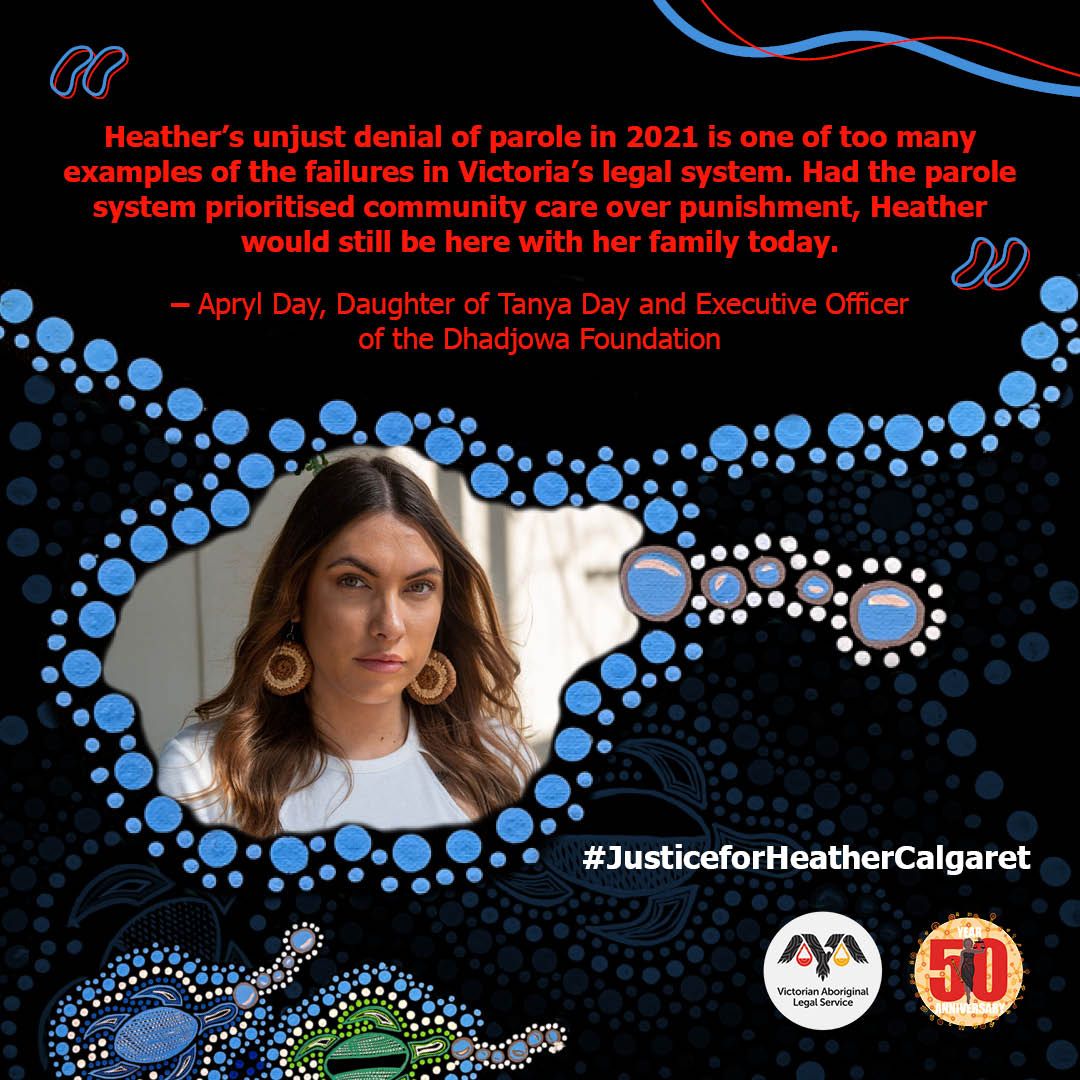 The coronial inquest into the death in custody of Heather Calgaret will begin on Monday 29 April 2024 at the Coroner’s Court of Victoria and is scheduled to run for four weeks. Read the full media release at vals.org.au/heather-calgar…