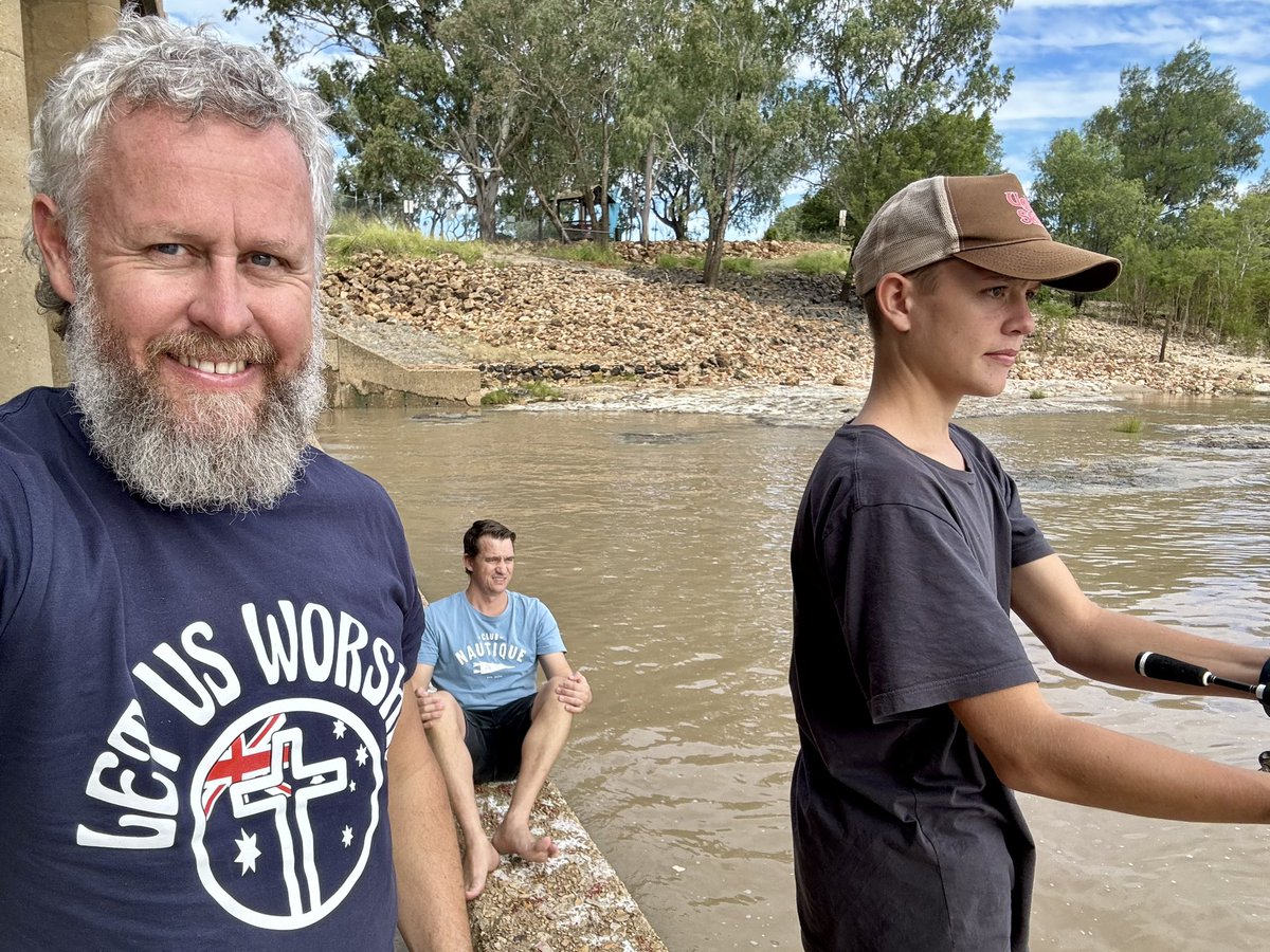 Checking out the Ballone River 🎣 at St George with Pastor Jessie from Harvest Point Church. 🌾