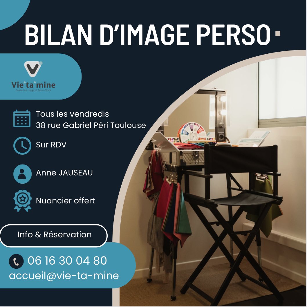 Vietamine31's tweet photo. #toulouse #bilandimage #relookingtoulouse 
Changement de cap, perte ou prise de poids, retour à l’#emploi alors le bilan d’image est la prestation dont vous avez besoin ! https://t.co/hUKFy5Yd7C