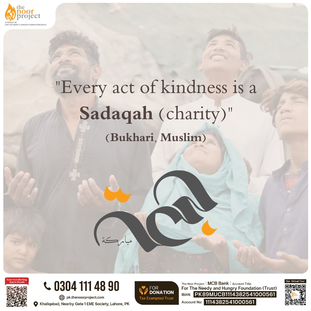 Every act of kindness is a form of Sadaqah. Let's strive to assist the needy in every possible way.

#ThenoorProject #CharityMatters #GiveBack #KindnessCounts #SupportOthers #MakeADifference #HelpingHands #SpreadLove #CommunitySupport #ActOfKindness #GiveHope #ImpactForGood