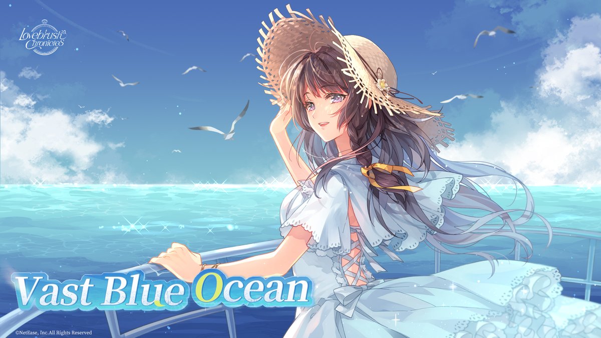 🏖️Azure Island
✦Event Pictura🏖️

[Vast Blue Ocean]
'In the distance, the sky and the ocean form a boundless horizon.'

Take part in the limited-time event Azure Island to get this free 2-star Pictura!

#LovebrushChronicles