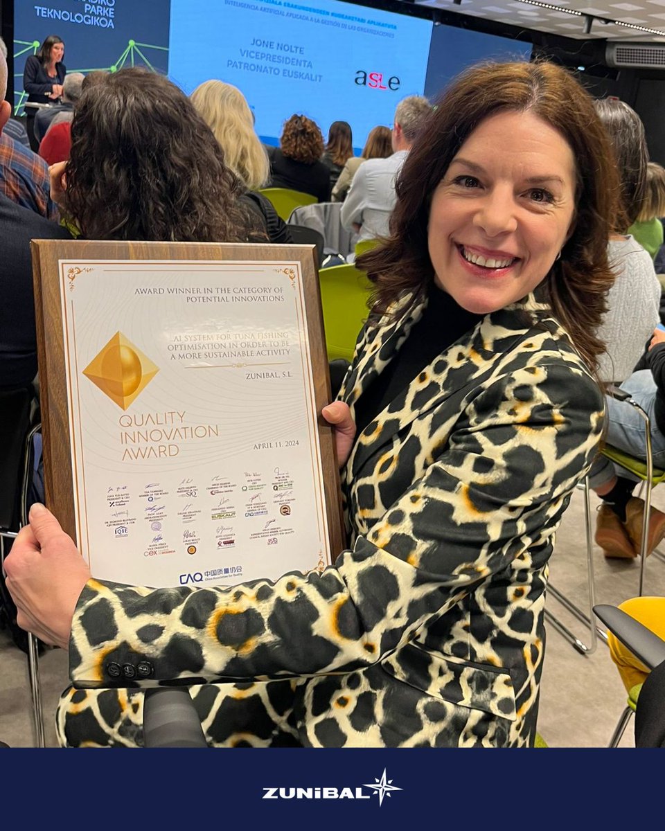Qué orgullo compartir que esta semana recibimos el Premio Internacional Quality Innovation Award (#QIA) por impulsar el desarrollo de soluciones con #IA para una #pesca de #atún más responsable. 

👏 ¡Gracias <a href="/EUSKALIT/">EUSKALIT</a> por hacer posible este reconocimiento desde China!