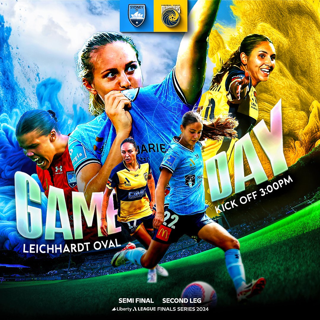 𝗜𝗧'𝗦 𝗦𝗘𝗠𝗜 𝗙𝗜𝗡𝗔𝗟 𝗚𝗔𝗠𝗘𝗗𝗔𝗬 🔥

🆚 <a href="/CCMariners/">Central Coast Mariners</a> 
🏆 <a href="/aleaguewomen/">Ninja A-League</a> 
🏟️ Leichhardt Oval
⏰ 3:00pm AEST Kick Off
🚪 2:00pm AEST Gates Open
🎟️ shorturl.at/aoLUY
📺 Broadcast Live on Paramount+ &amp; 10Play

#SydneyIsSkyBlue | #SYDvCCM