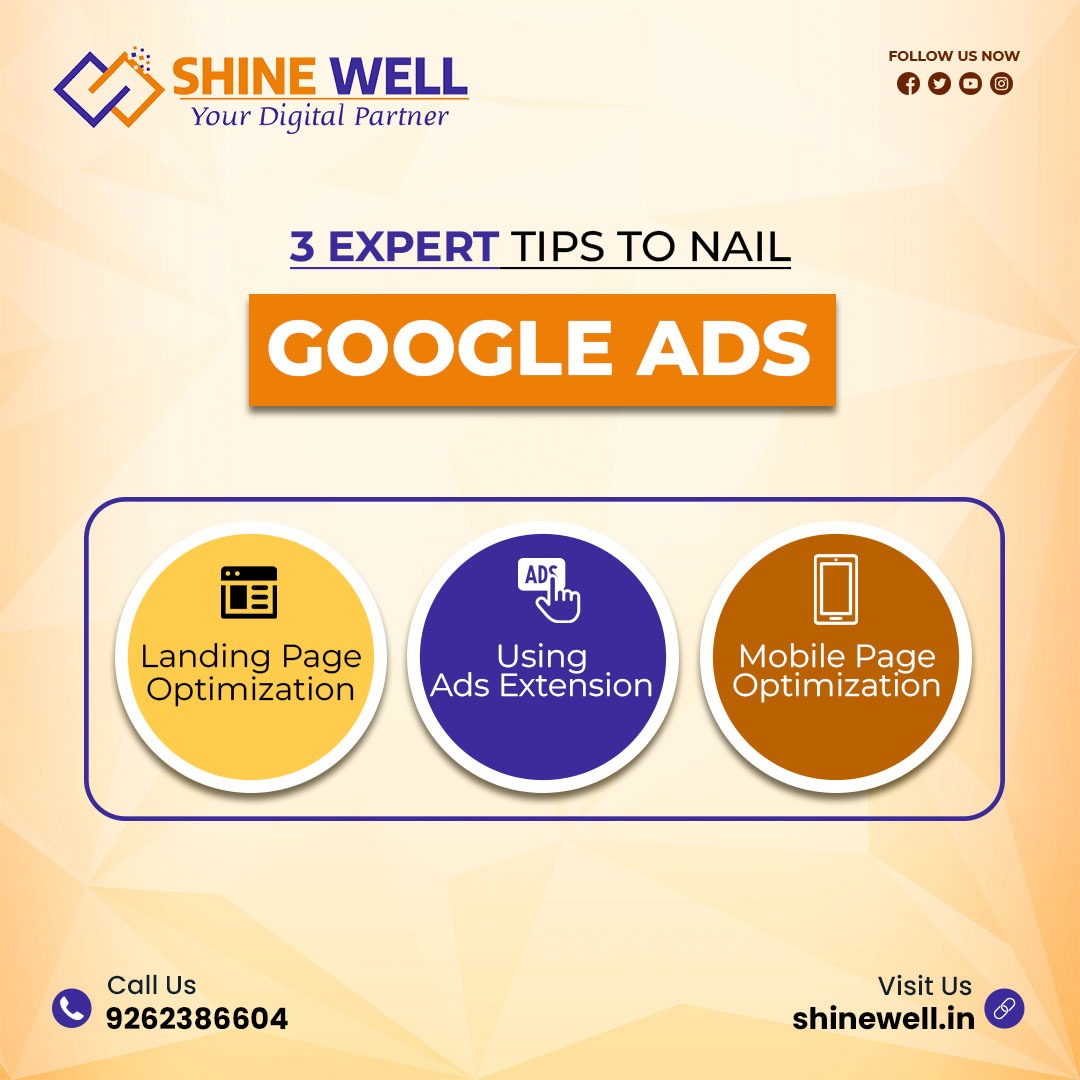 Minimize CPC and Reach More Customers, with these 3 Powerful Google Ads Tips by The Growth Gang @ Shine Well Digital Solutions 
 
More Leads, More Profits, More Fun🤑
Let's talk!' ☎️ 092623 86604
.
.
.
.
#BestDigitalMarketingAgency #bestdigitalmarketingcompany