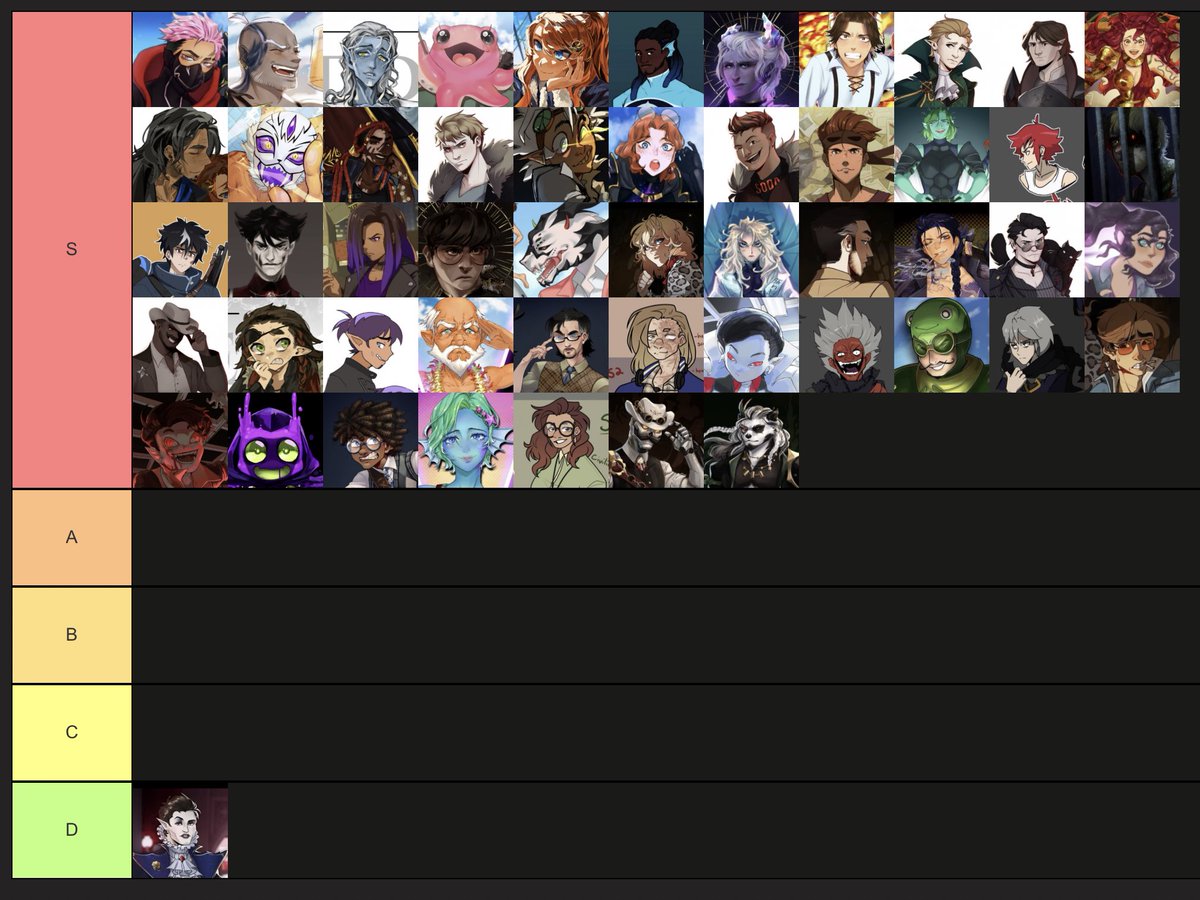 im SICK of these tierlists being so mean. here’s my version..